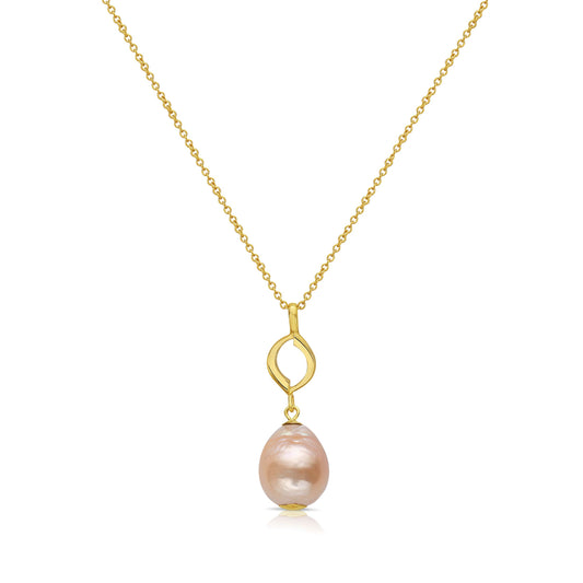 Aksi Pearl Drop Pendant in Gold