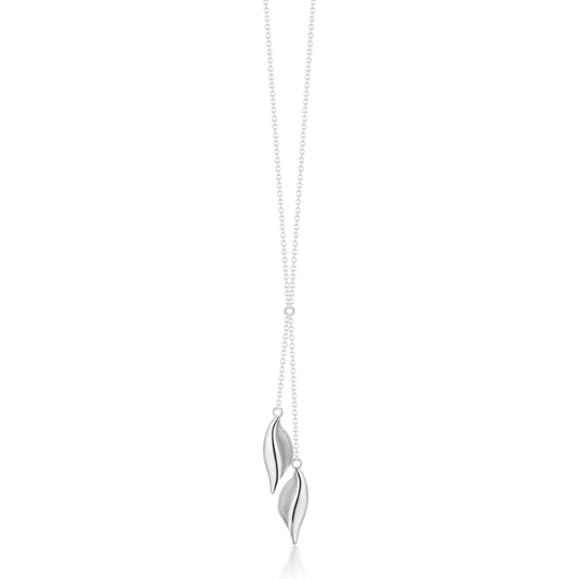Gota Double Lariat Necklace in Sterling Silver