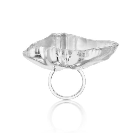 White Cloud Ring Large In Sterling Silver