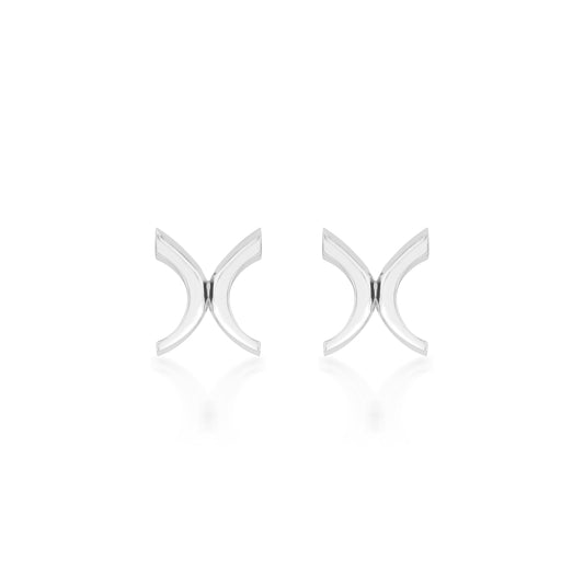 Beso Stud Earrings in Sterling Silver