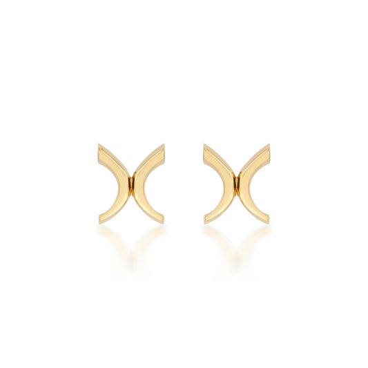 Beso Stud Earrings in Gold