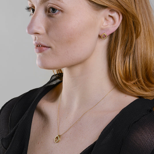 Bud Stud Earrings in Gold