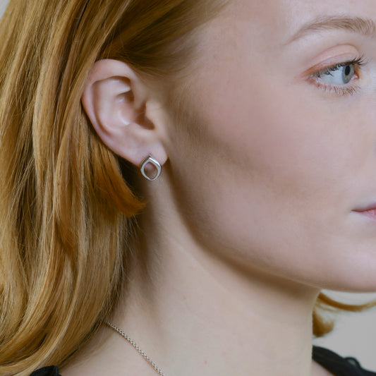 Bud Stud Earrings in Sterling Silver