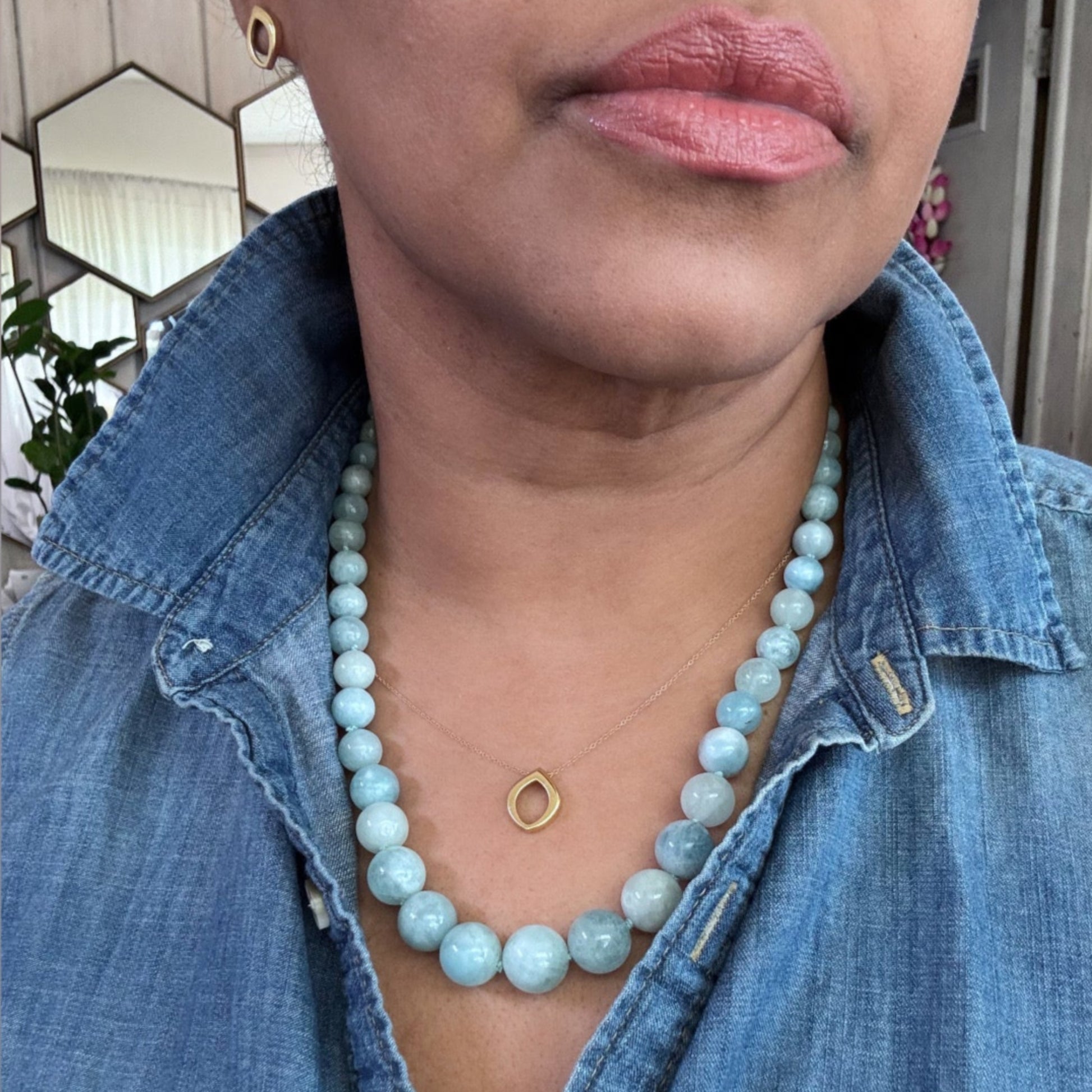 Mist & Current Necklace with Flow clasp in Sterling Silver