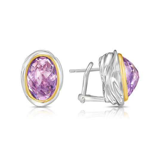 Rush Clip Earrings with Lavender Amethyst
