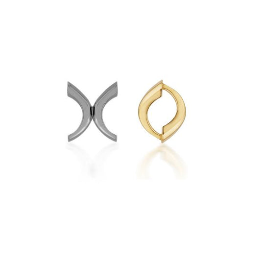 XO Mismatched Stud Earrings in Sterling Silver
