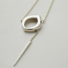 Bud Tallo Lariat Necklace in Sterling Silver