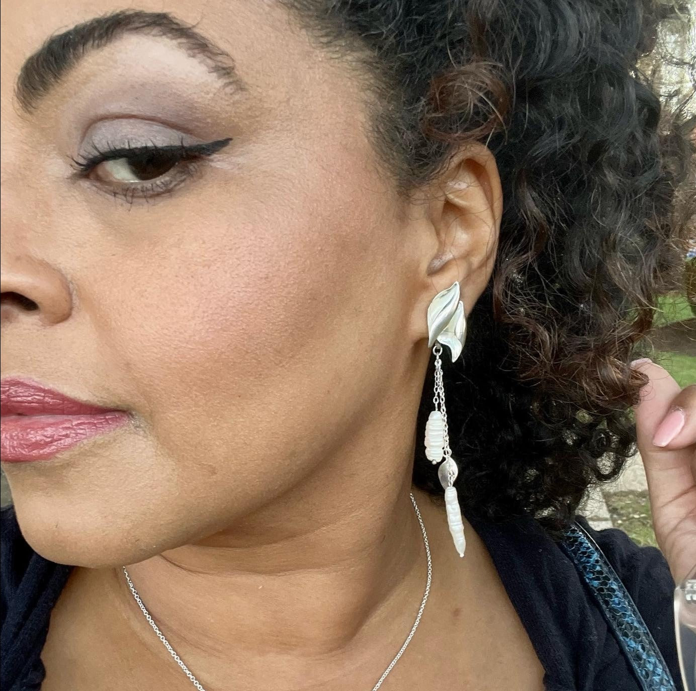 Wrap Earrings in Sterling Silver