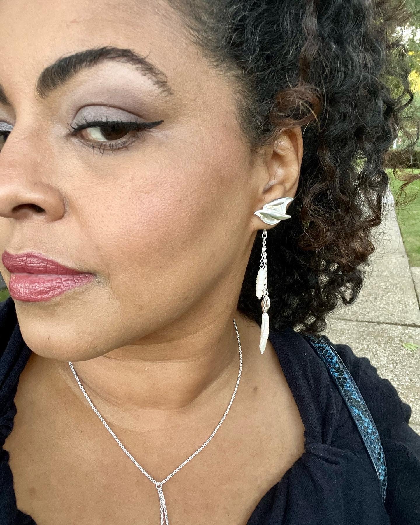 Pearl Dangle Ear Jacket
