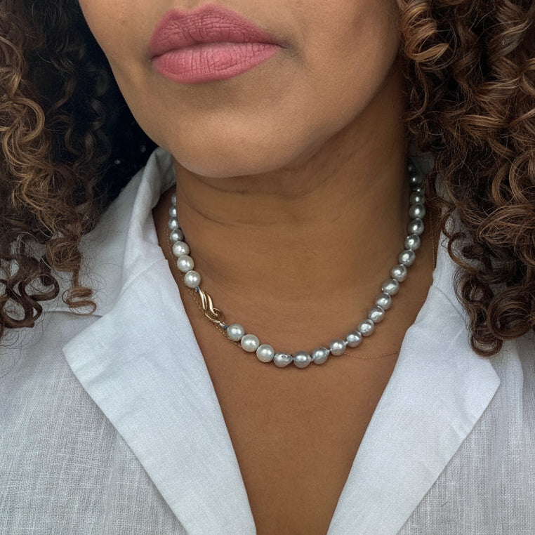Lull Collier, Akoya Pearls in Gold