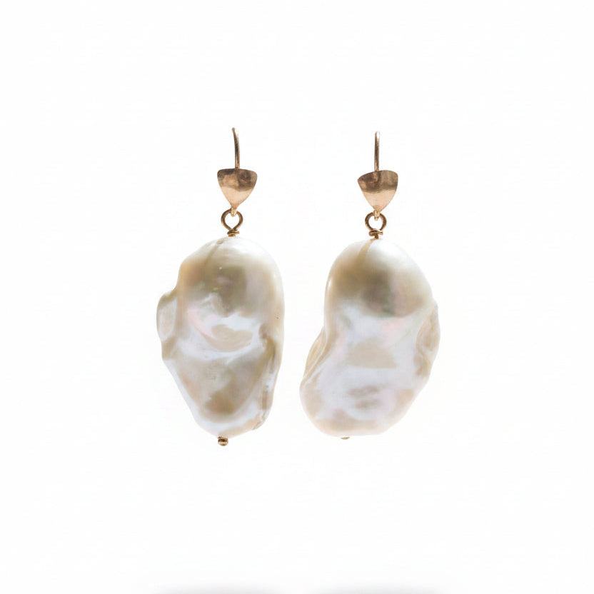 Ama Baroque Earrings, White