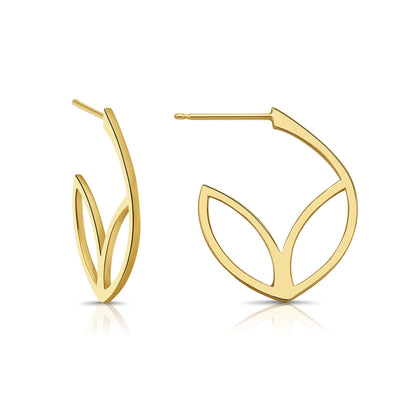 Frame Hoop Earrings in Gold