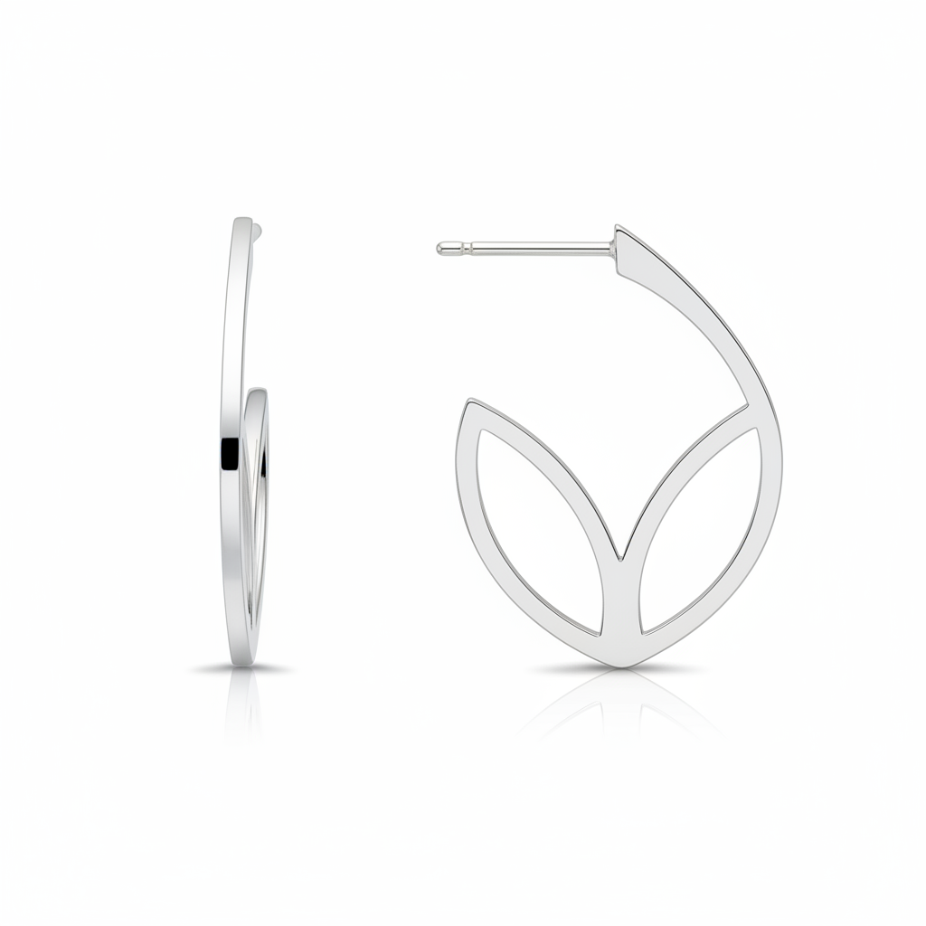 Frame Hoop Earrings in Gold
