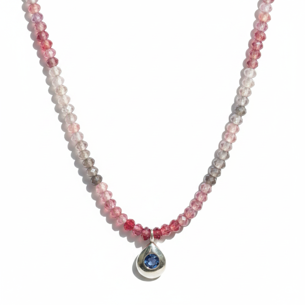 Illuminated Visionary Chocker, Blue Spinel