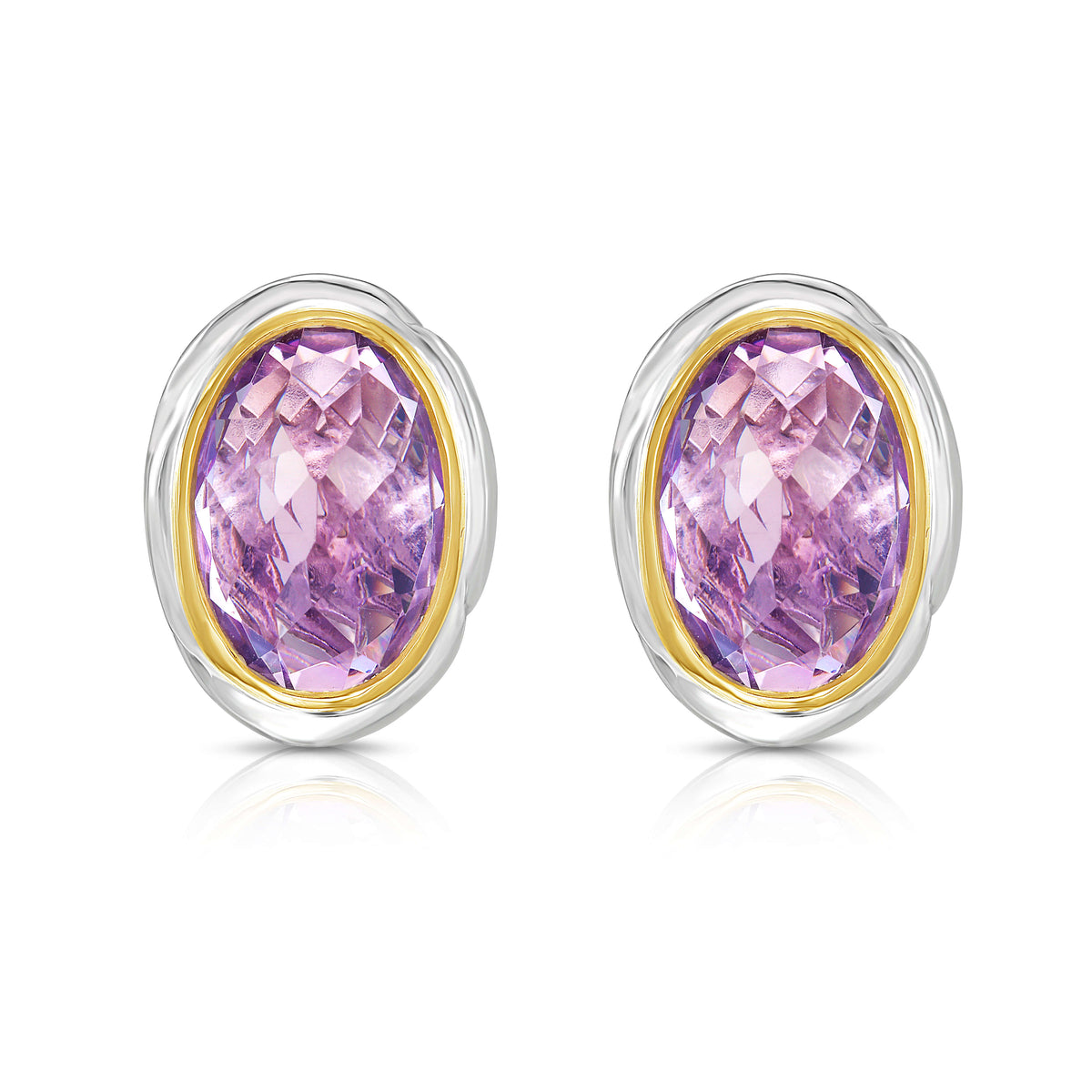 Rush Clip Earrings with Lavender Amethyst