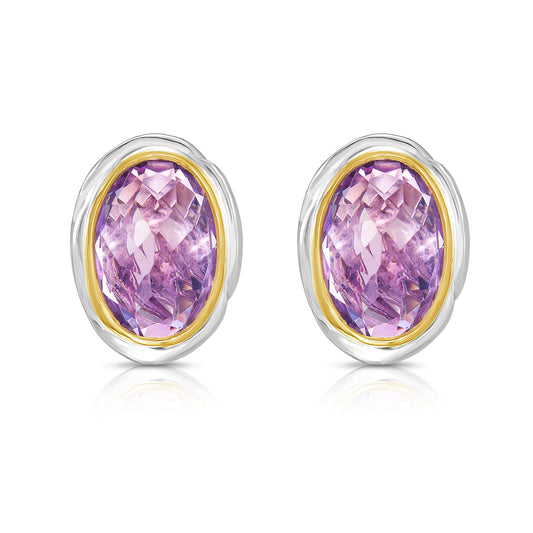 Rush Clip Earrings with Lavender Amethyst