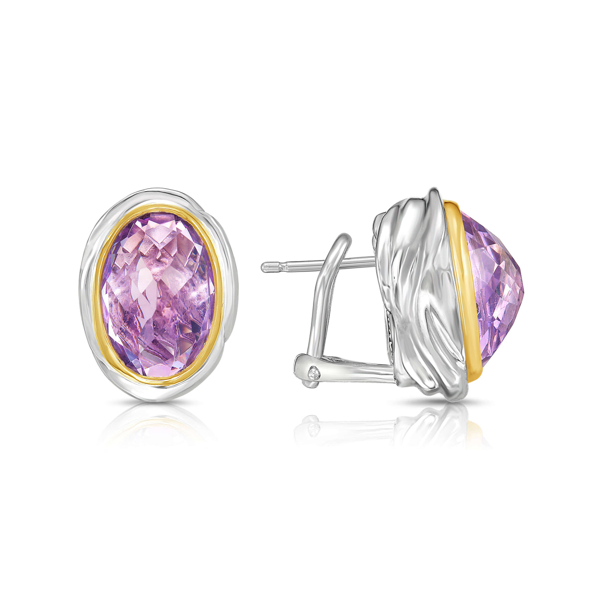 Rush Clip Earrings with Lavender Amethyst