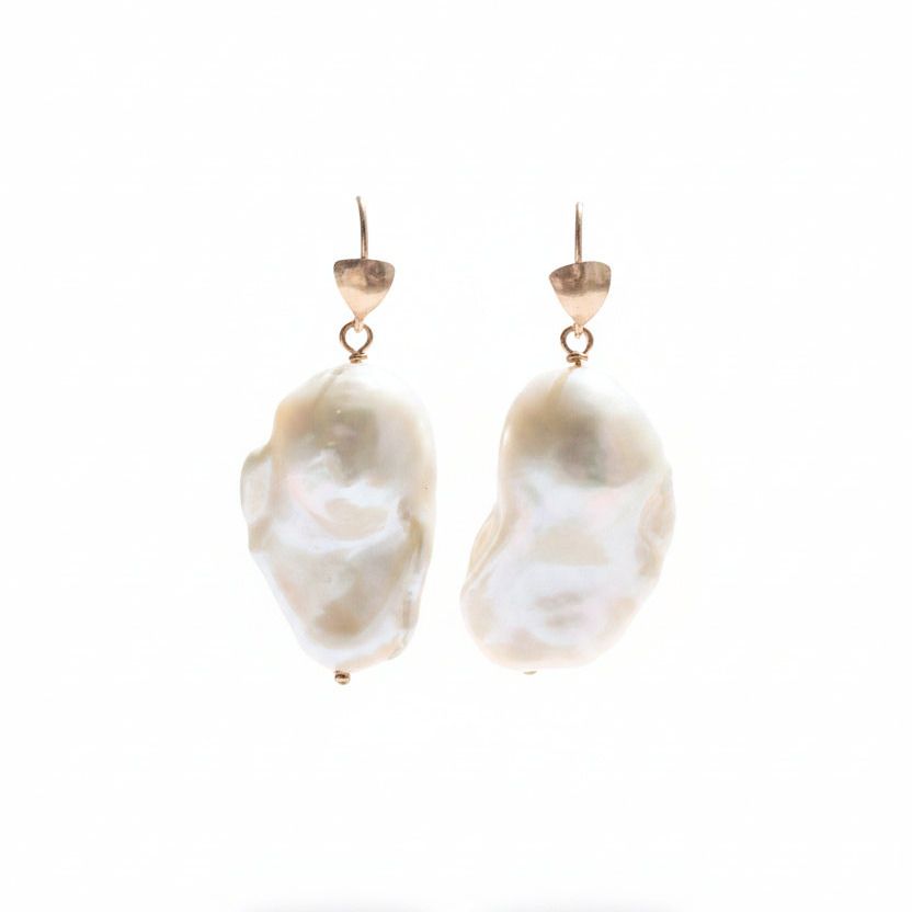 Ama Baroque Earrings, White