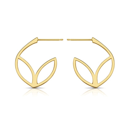 Frame Hoop Earrings in Gold