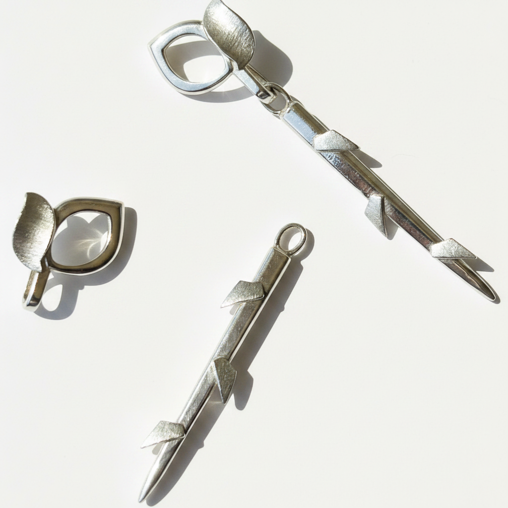 Tallo Fyllo Ear Jacket in Sterling Silver