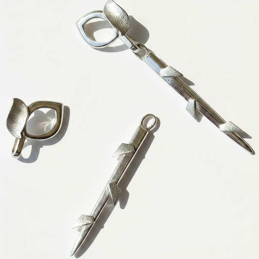 Tallo Fyllo Ear Jacket in Sterling Silver