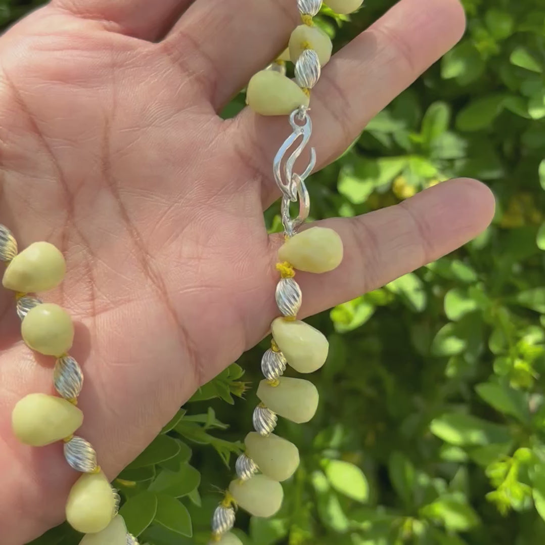 Sunlit Tide Necklace with Drift Clasp in Sterling Silver