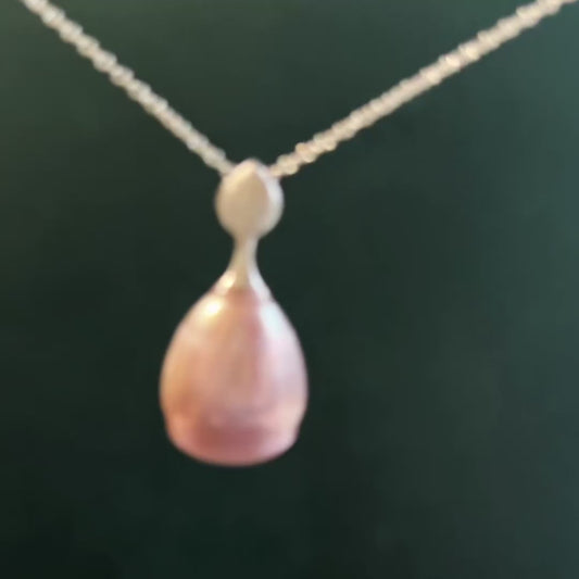 Petite Empress Pendant with Baroque Pearl in Sterling Silver