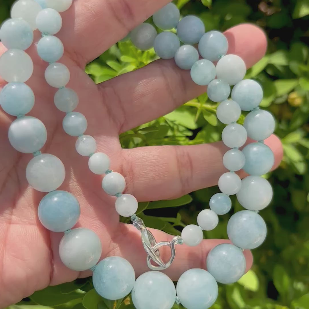 Mist & Current Necklace with Flow clasp in Sterling Silver