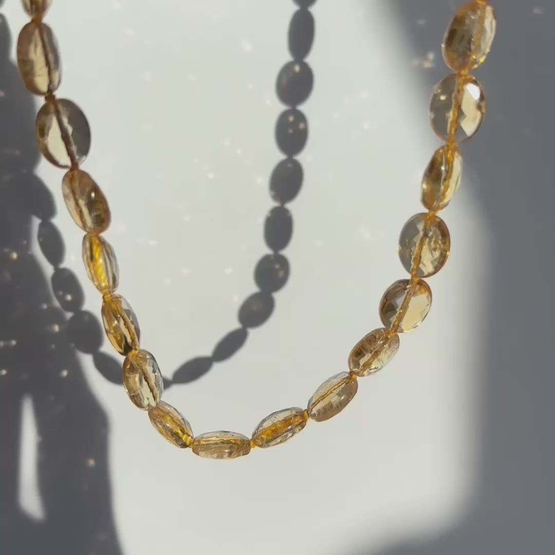 Golden Glow Citrine Necklace with Drift Clasp in Sterling Silver video