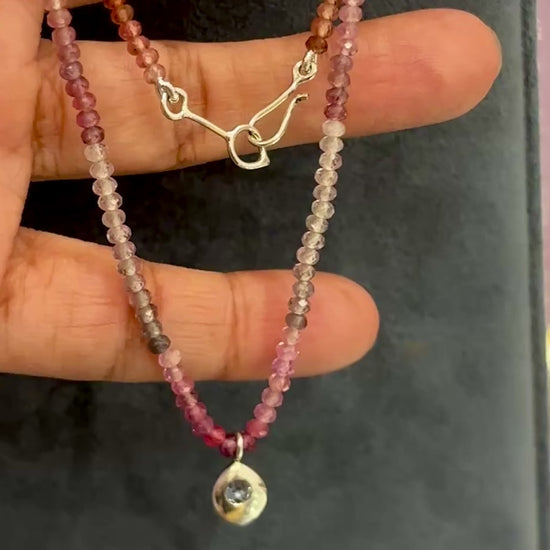 Illuminated Visionary Chocker, Blue Spinel